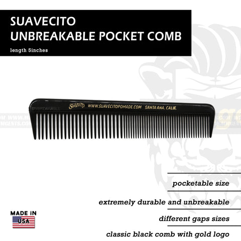 Suavecito - Unbreakable Pocket Comb - Black