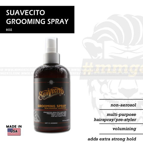 Suavecito - Grooming Spray 8oz (Non-Aerosol, Multi-Purpose Hairspray)