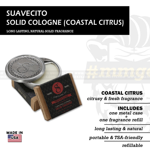 Suavecito - Solid Cologne (Coastal Citrus - Citrusy & Fresh Fragrance)