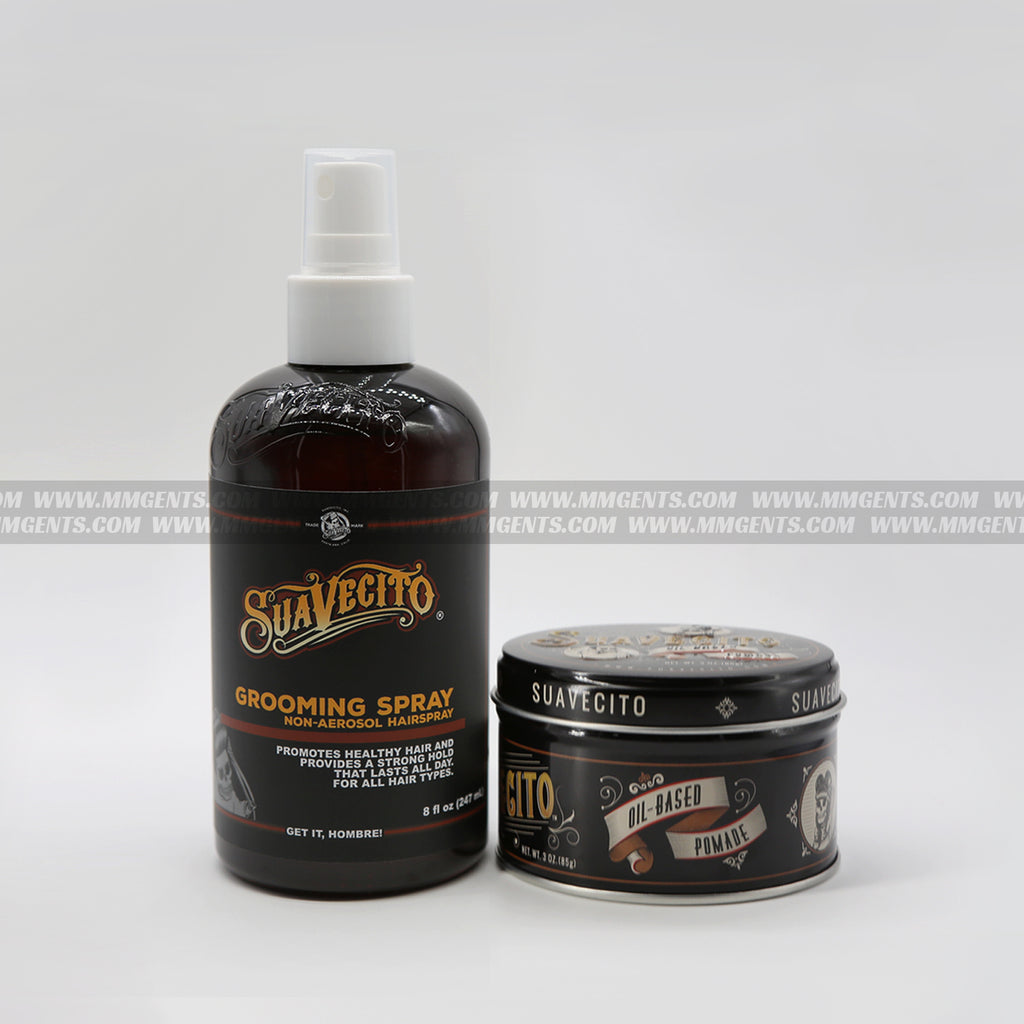 Suavecito - Daily Essential Combo E (Suavecito Oil Based Pomade + Suavecito Grooming Spray)